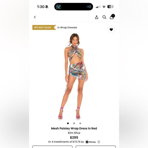 mesh paisley wrap dress kim shui Kim Shui Colorful Mesh Wrap Dress